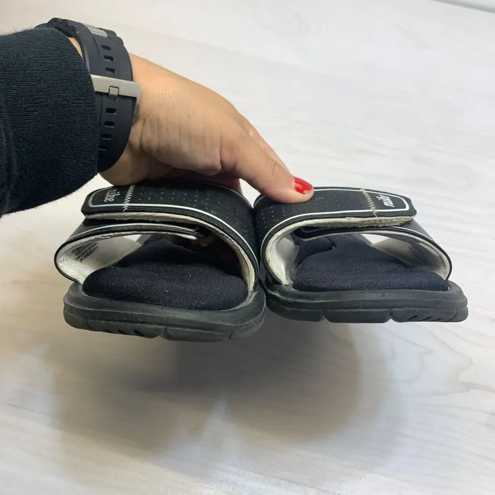 Nike 360883-011 Black Comfort Footbed Slides Slip On Women's‎ Sandals Size 8